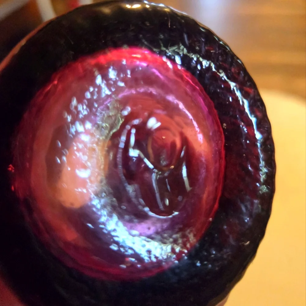 Nantucket Glassworks Cranberry Glass Pitcher - Picture 6 of 7